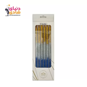 شمع تولد اکلیلی مدادی مدل طیف سه رنگ
